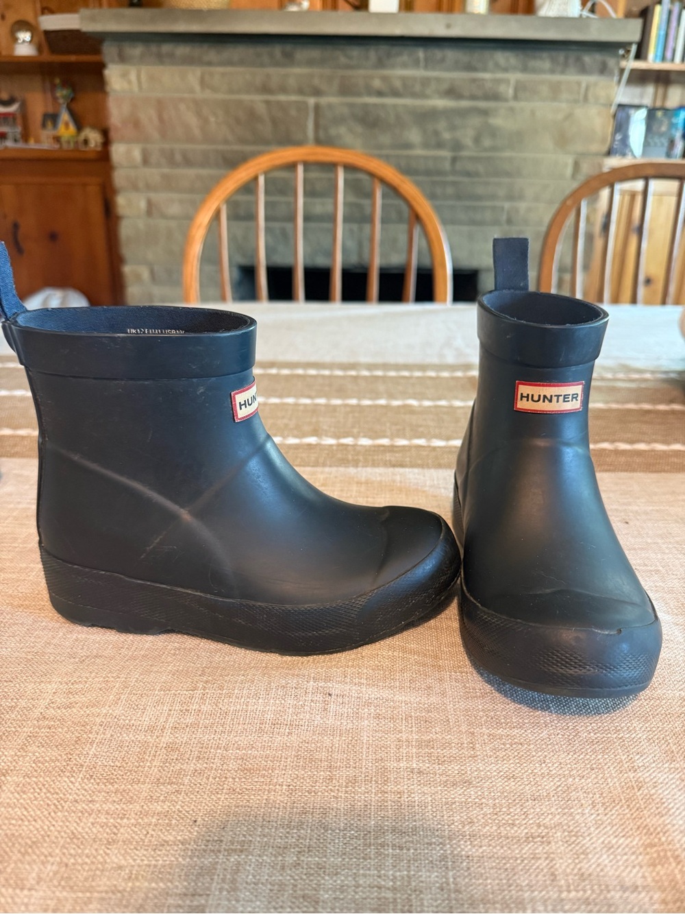 Hunter Kids Black Short Waterproof Rain Boots